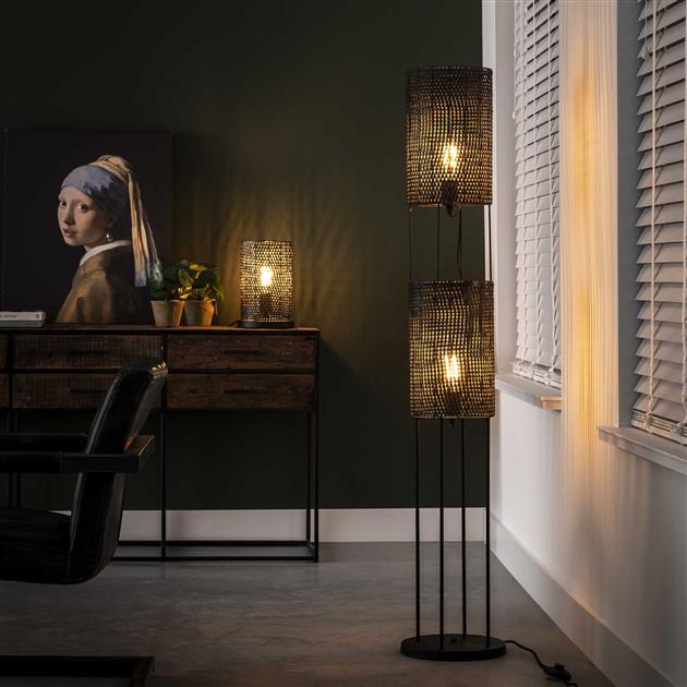 Modera - Tafellamp armor tube - Zwart bruin