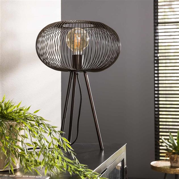 Modera - Tafellamp copper twist - Zwart nikkel