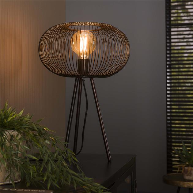 Modera - Tafellamp copper twist - Zwart nikkel