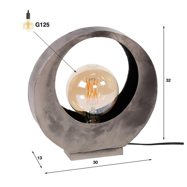 Modera - Tafellamp full moon - Oud zilver