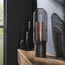 Modera - Tafellamp smoke glas-geperforeerd staal - Artic zwart