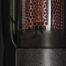 Modera - Tafellamp smoke glas-geperforeerd staal - Artic zwart