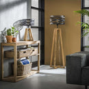 Modera - Tafellamp twist houten kruisframe - Slate grey