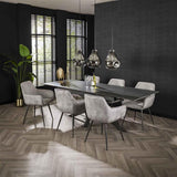 Modera - Uitschuiftafel 160-240 ceramic - Ceramic australian black