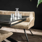 Modera - Uitschuiftafel 180-260 ceramic - Ceramic natural black