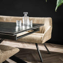 Modera - Uitschuiftafel 180-260 ceramic - Ceramic natural black