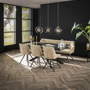 Modera - Uitschuiftafel 180-260 ceramic - Ceramic natural black