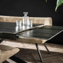 Modera - Uitschuiftafel 180-260 ceramic - Ceramic natural black