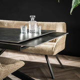 Modera - Uitschuiftafel 180-260 ceramic - Ceramic natural black