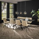 Modera - Uitschuiftafel 180-260 ceramic - Ceramic natural black