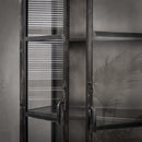 Modera - Vitrinekast Rift metal 2 deuren - Gun metal