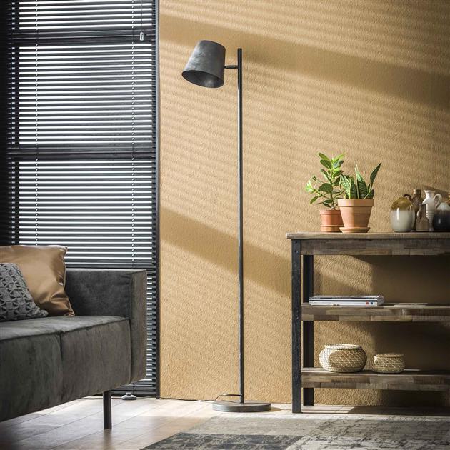 Modera - Vloerlamp 1L verstelbare metalen kap - Charcoal