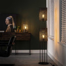 Modera - Vloerlamp 2L armor tube - Zwart bruin