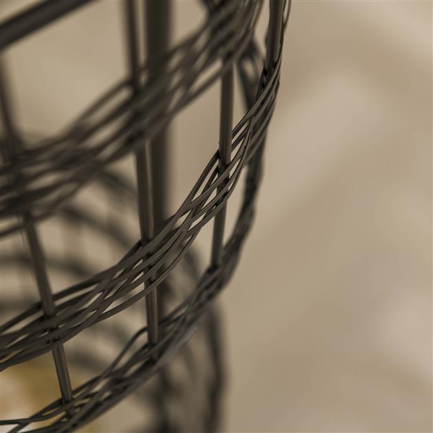 Modera - Vloerlamp 2L metal blinds - Zwart nikkel