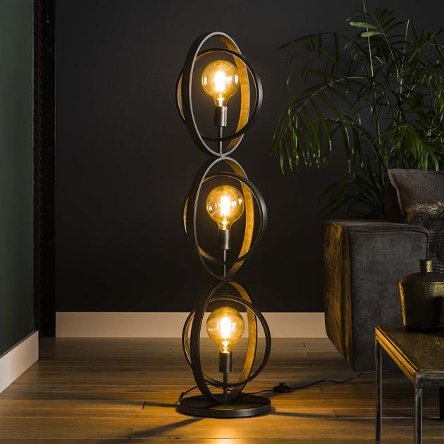 Modera - Vloerlamp 3L Turn around - Charcoal meubelboutique.nl