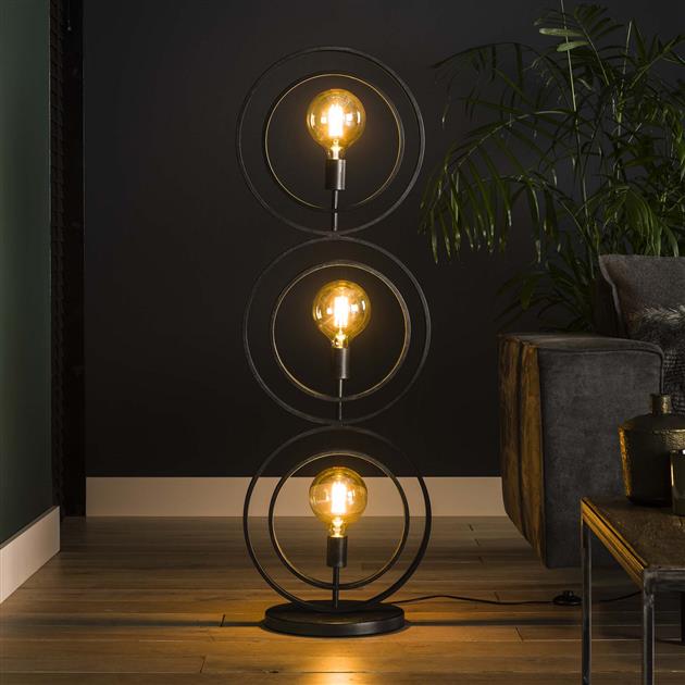 Modera - Vloerlamp 3L Turn around - Charcoal meubelboutique.nl