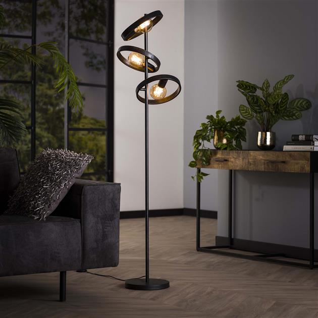 Modera - Vloerlamp 3L hover - Charcoal meubelboutique.nl