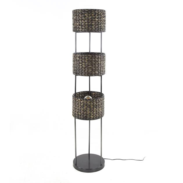 Modera - Vloerlamp 3L tower waterhyacint - Zwart nikkel meubelboutique.nl