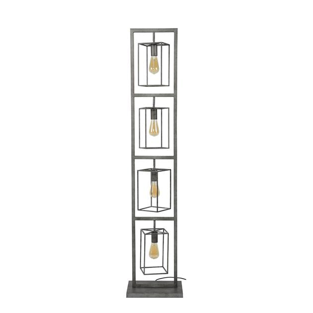 Modera - Vloerlamp 4x cubic tower - Oud zilver