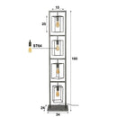 Modera - Vloerlamp 4x cubic tower - Oud zilver