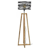 Modera - Vloerlamp twist houten kruisframe - Slate grey