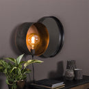Modera - Wandlamp charger spiegel + lamp - Oud zilver