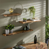 Modera - Wandplank 60 edge - Massief acacia naturel