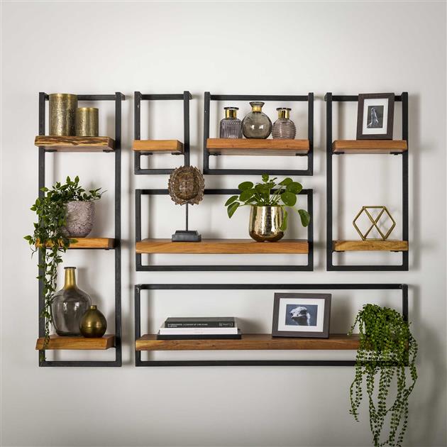 Modera - Wandplank edge 20cm - Massief acacia naturel