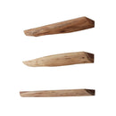 Modera - Wandschap edge 60cm set-3 - Massief acacia naturel