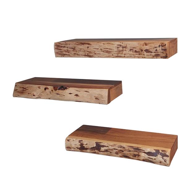 Modera - Wandschap met lade set-3 tree storage - Massief acacia naturel meubelboutique.nl