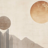 Glasschilderij - Exclusive - Liggend - van Mist (Japandi Stijl) 150x100x0.4 cm