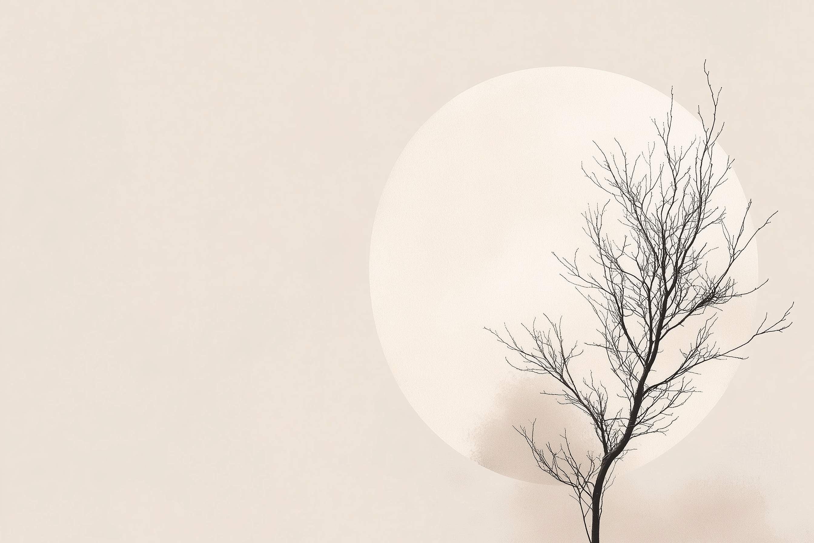 Glasschilderij - Exclusive - Liggend - Kader in Rust - (Japandi Stijl) 150x100x0.4 cm