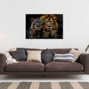 Glasschilderij - Exclusive - Liggend - Sophia Leeuwenfamilie 3 Welpjes - Gouden Eeuw Serie