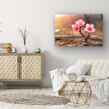 Glasschilderij - Exclusive - Liggend - Kersenbloesem Bloemen