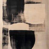 Glasschilderij - Exclusive - Staand - Aarde en Steen - (Japandi Stijl) 100x150x0.4 cm