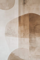 Glasschilderij - Exclusive - Staand - Donker Hout - (Japandi Stijl) 100x150x0.4 cm