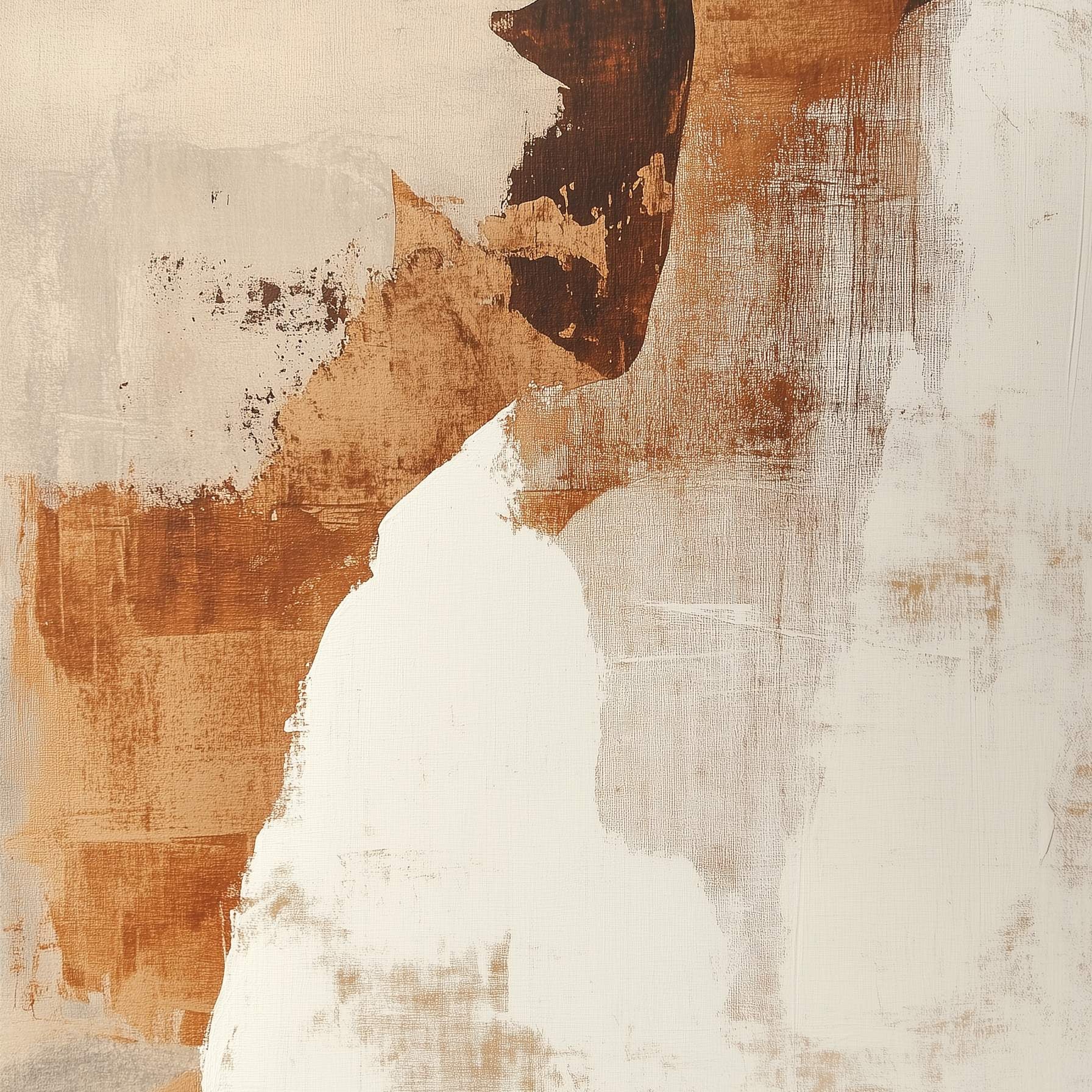 Glasschilderij - Exclusive - Staand - Stille Grens - (Japandi Stijl) 100x150x0.4 cm