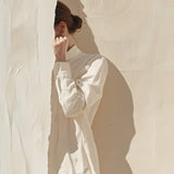 Glasschilderij - Exclusive - Staand - Wit op Wit (Japandi Stijl) 100x150x0.4 cm