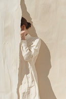 Glasschilderij - Exclusive - Staand - Wit op Wit (Japandi Stijl) 100x150x0.4 cm