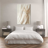 Glasschilderij - Exclusive - Staand - Rust in Beige - (Japandi Stijl)