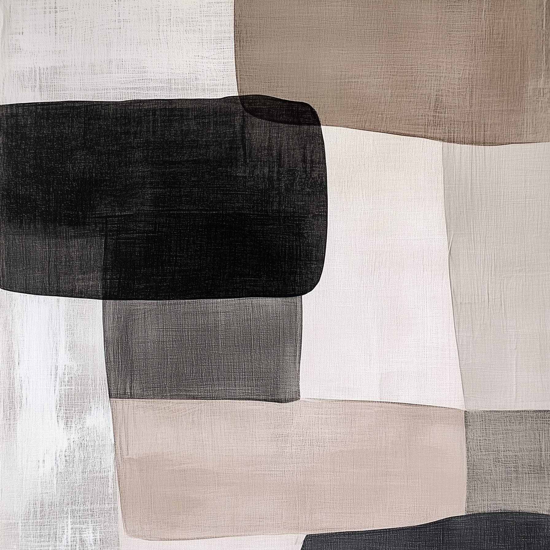 Glasschilderij - Exclusive - Staand - Fluisterende Texturen (Japandi Stijl) 100x150x0.4 cm