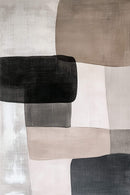 Glasschilderij - Exclusive - Staand - Fluisterende Texturen (Japandi Stijl) 100x150x0.4 cm