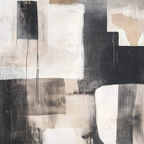 Glasschilderij - Exclusive - Staand - Wit tegen Donker - (Japandi Stijl) 100x150x0.4 cm