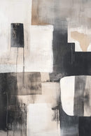 Glasschilderij - Exclusive - Staand - Wit tegen Donker - (Japandi Stijl) 100x150x0.4 cm