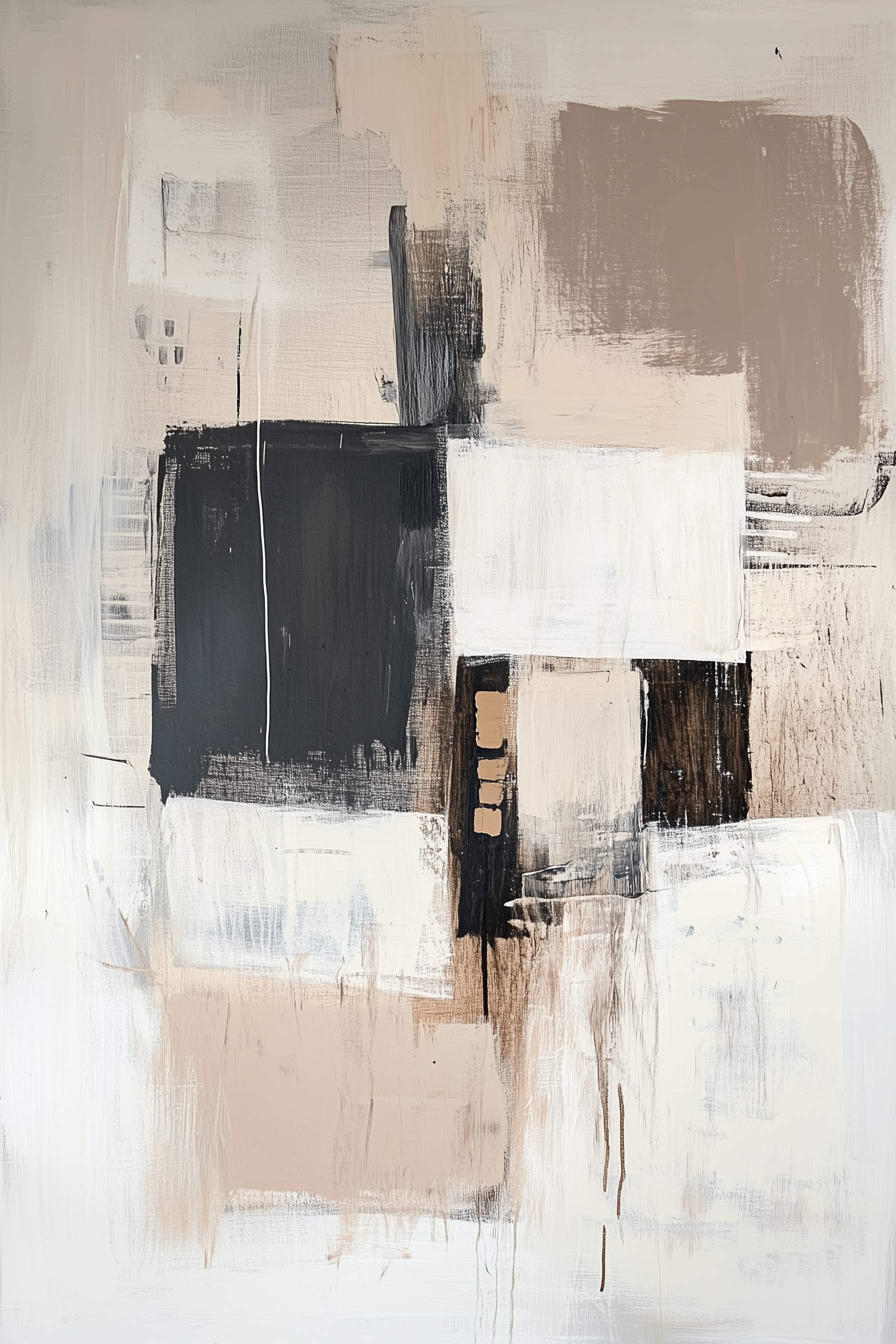 Glasschilderij - Exclusive - Staand - Stille Golf (Japandi Stijl) 100x150x0.4 cm