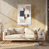 Glasschilderij - Exclusive - Staand - Stille Golf (Japandi Stijl)