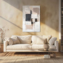 Glasschilderij - Exclusive - Staand - Stille Golf (Japandi Stijl)