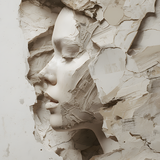 Glas schilderij contemporary portrait