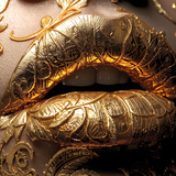 Glas schilderij fineart lips