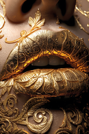 Glas schilderij fineart lips